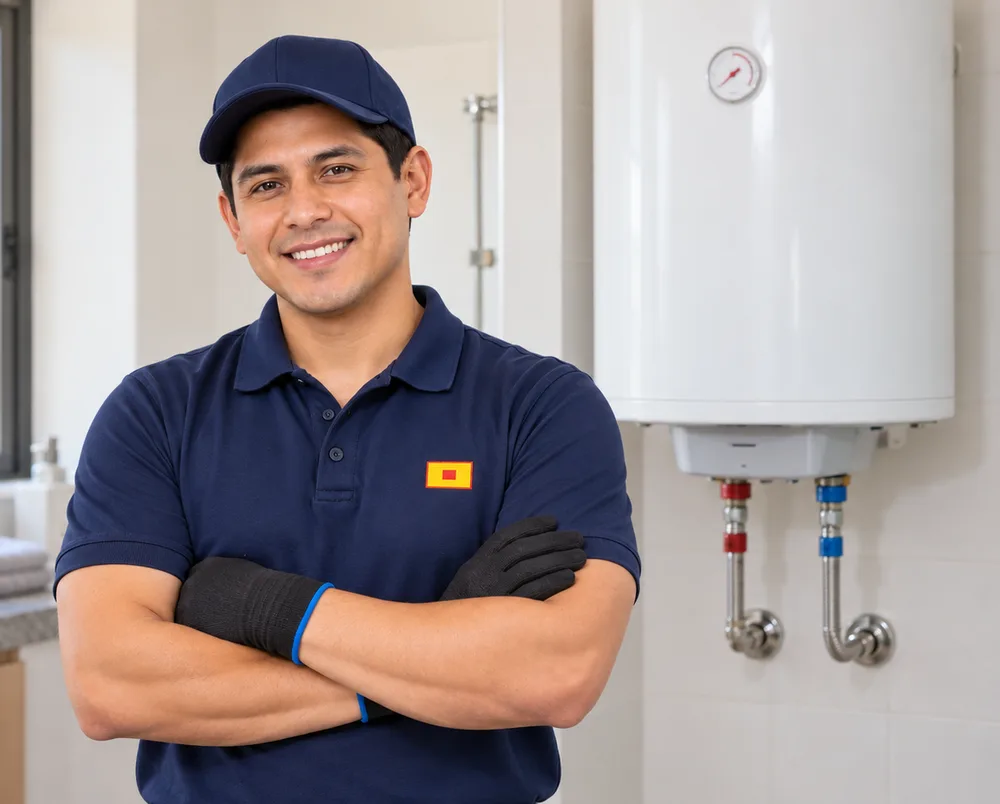 Técnico de Serveman en reparación de termas