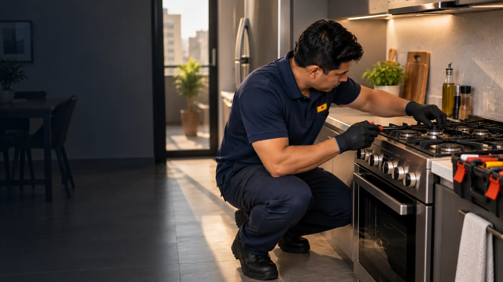 Técnico de Serveman en reparación de cocinas