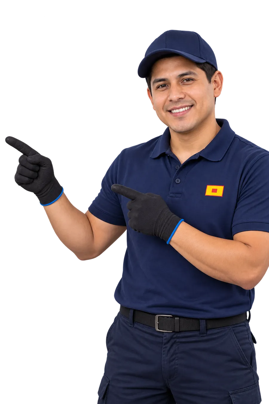 Técnico de Serveman señalando por qué elegirnos